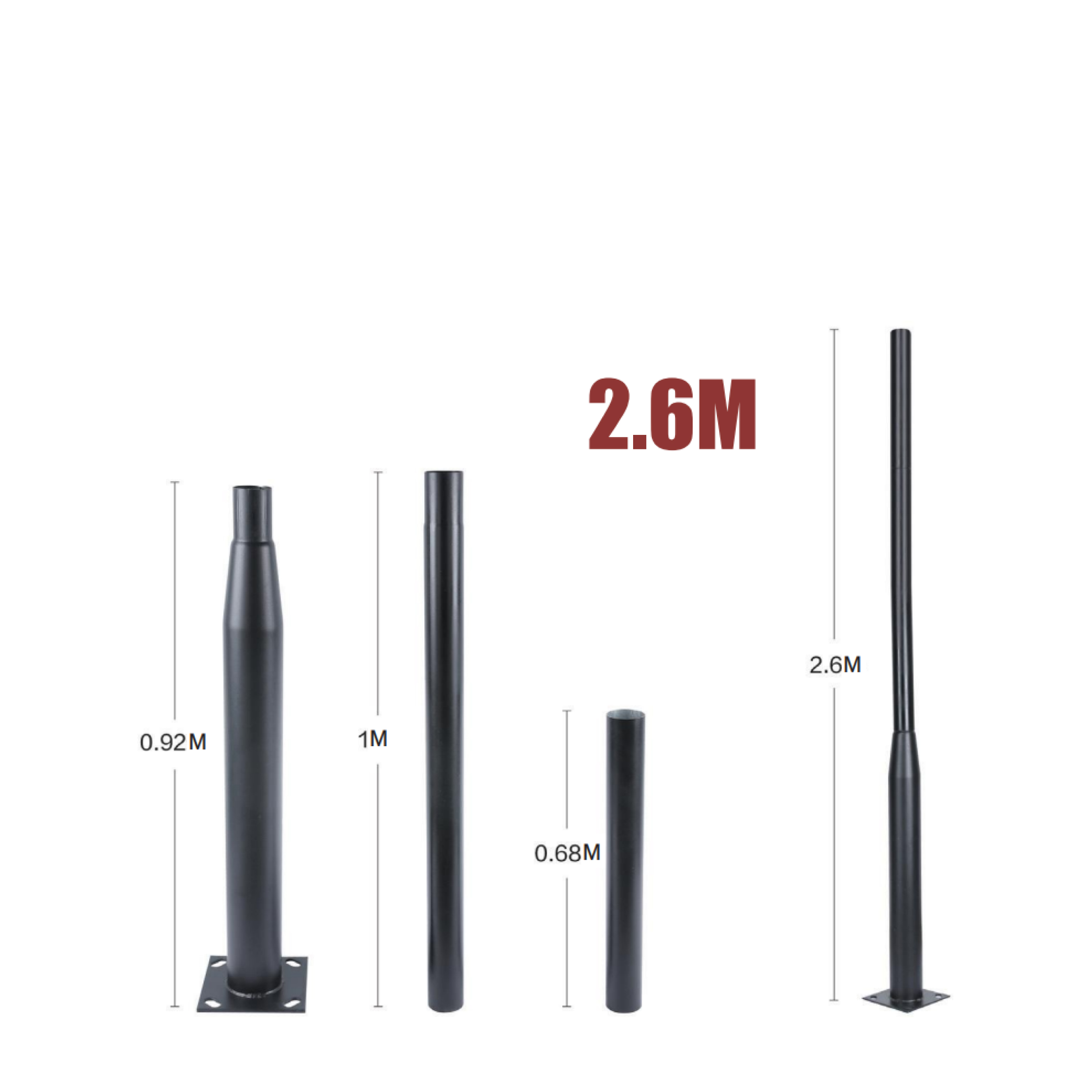 Poste de luz desmontable