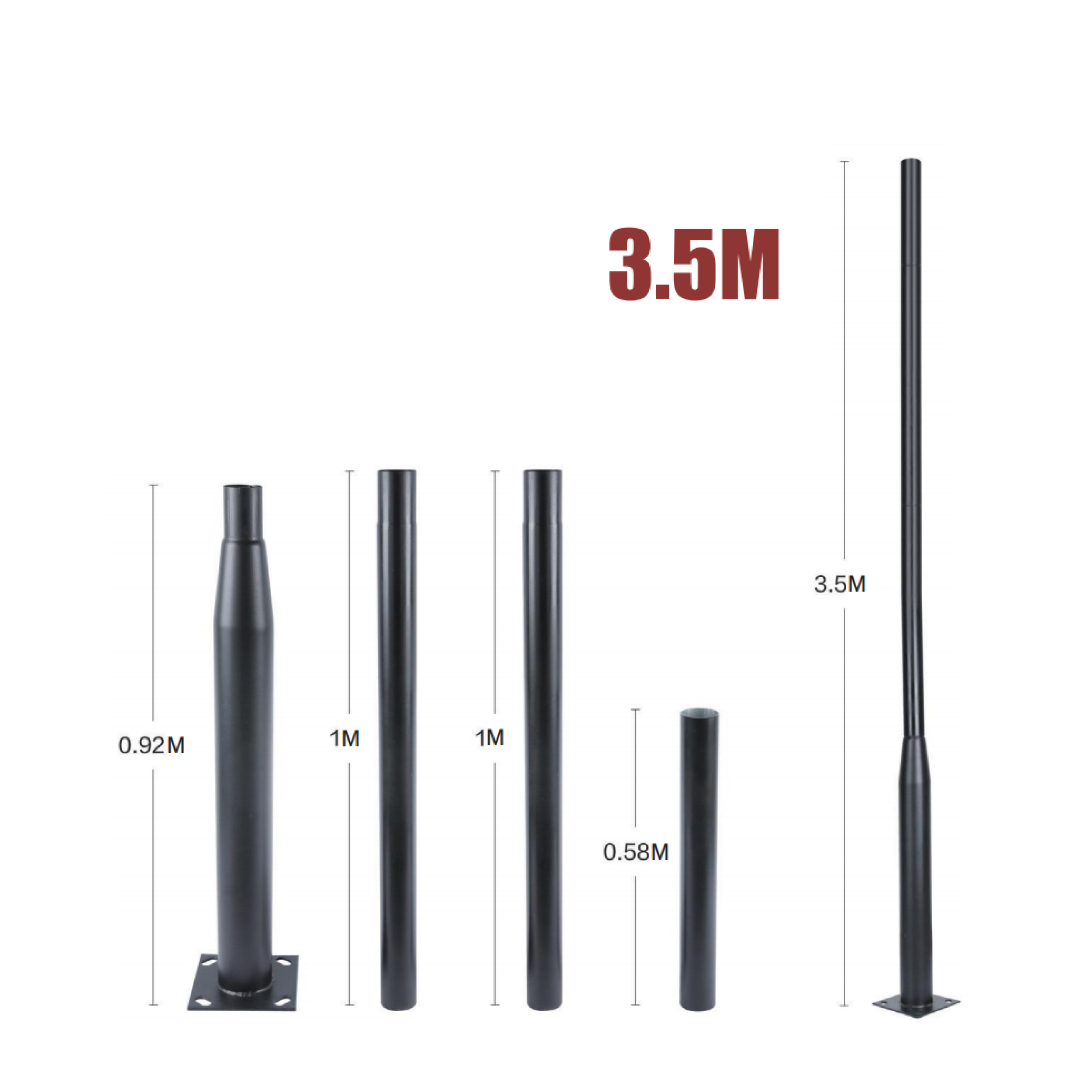 Poste de luz desmontable