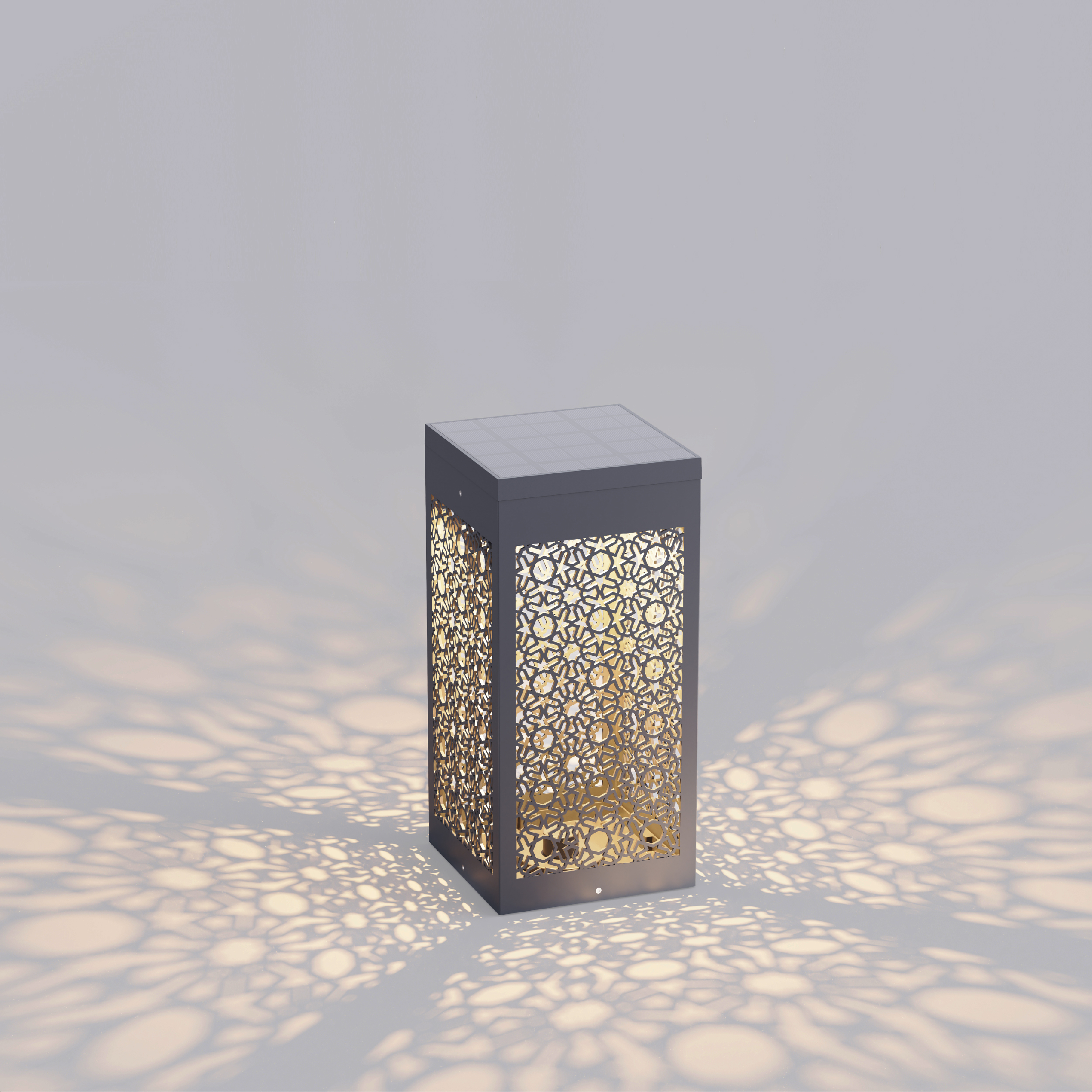 Bolardos luminosos para caminos de acero con energía solar LUMIX-05