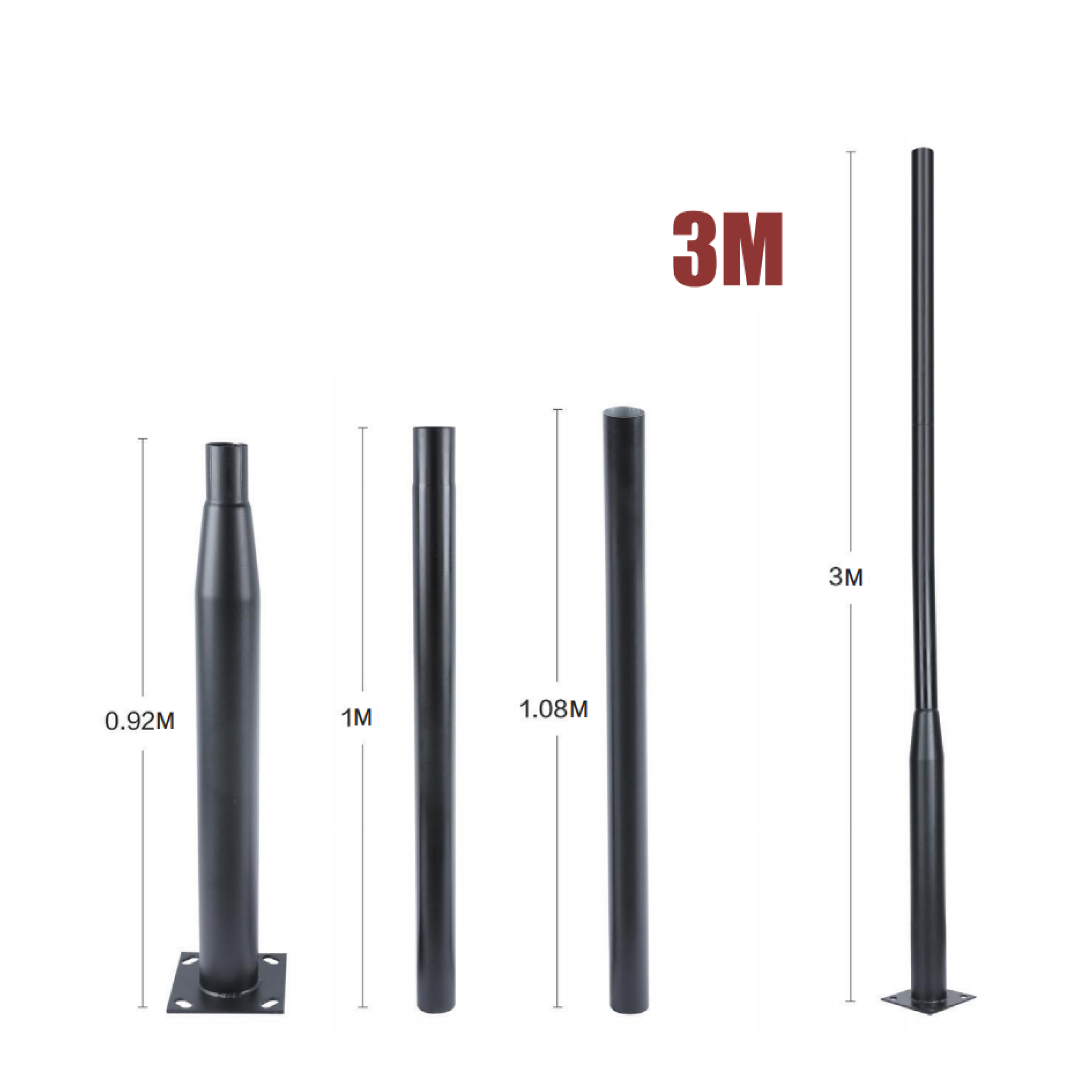 Poste de luz desmontable